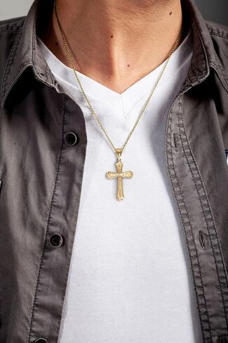 10k Real Solid Gold Cross Pendant, Men's Religious Jewelry in Saudi Arabia