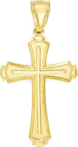 10k Real Solid Gold Cross Pendant, Men's Religious Jewelry in Saudi Arabia
