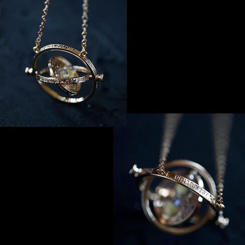 HJYZY 4pcs Spinning Hourglass Pendant Necklace Golden Asuka Pendant Necklace Bracelet Triangle Pendant Necklace The Best Gift for Fans in Saudi Arabia