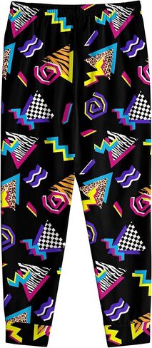 Htrewtreggregre بنطال رياضي رجالي مضحك من الثمانينيات، بنطال رياضي كاجوال برباط للجري مع جيوب، زي التسعينيات للرجال in Kuwait