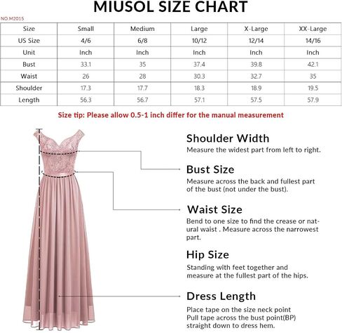 Miusol Women's Classy Deep V Neck Formal Evening Party Maxi Dress in Saudi Arabia