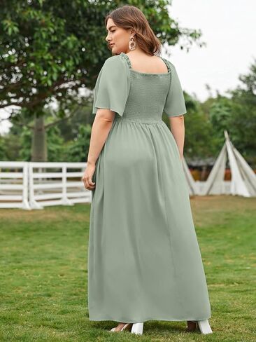 فستان Floerns نسائي قصير الأكمام بوهو مزين بالزهور على شكل حرف A فستان متوسط ​​الطول in Kuwait