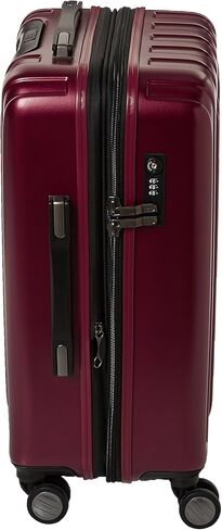 حقيبة ديلسي باريس تيتانيوم صلبة قابلة للتوسيع مع عجلات دوارة، أسود كرزي أحمر، يمكن حملها مقاس 21 بوصة in Kuwait