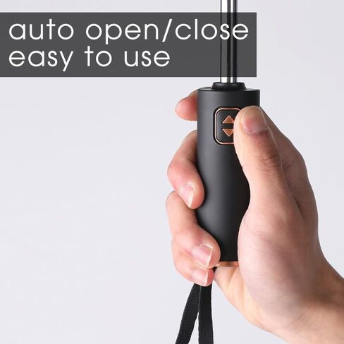 مظلة جولف مدمجة مقاس 62 بوصة للمطر والشمس - فتح وإغلاق تلقائي - مظلة كبيرة جدًا لشخصين - مظلة مزدوجة مقاومة للرياح in Kuwait