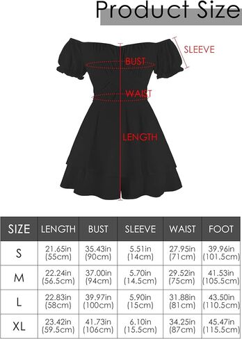 PrettyFirst Women Summer Boho off Shoulder Rompers Chiffon Lantern Short Sleeve Ruffle layer Back Tie Mini Shorts Jumpsuit in Kuwait