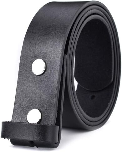 XDOVET Mens Leather Belt Strap Without Buckle, Replacement Leather Belt Strap with Snap on Buckle Width 1 3/8 Inch in Saudi Arabia