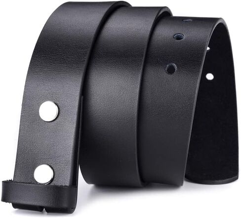 XDOVET Mens Leather Belt Strap Without Buckle, Replacement Leather Belt Strap with Snap on Buckle Width 1 3/8 Inch in Saudi Arabia