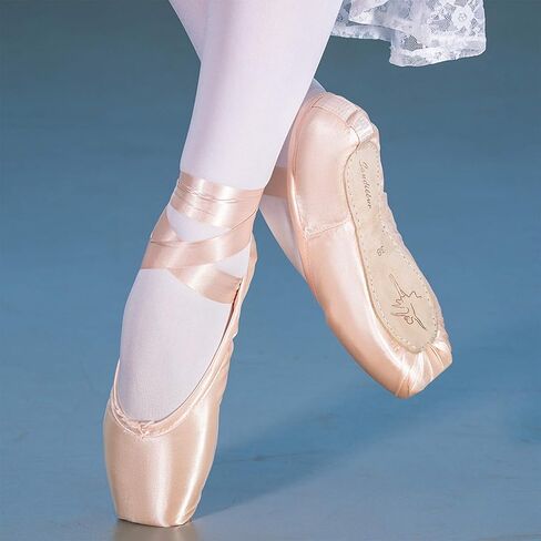 أحذية Soudittur Ballet Pointe للفتيات والنساء أحذية رقص من الساتان الوردي مع وسادات مخيطة مسبقًا لأصابع القدم (يرجى اختيار مقاس أكبر بدرجة واحدة) in Kuwait