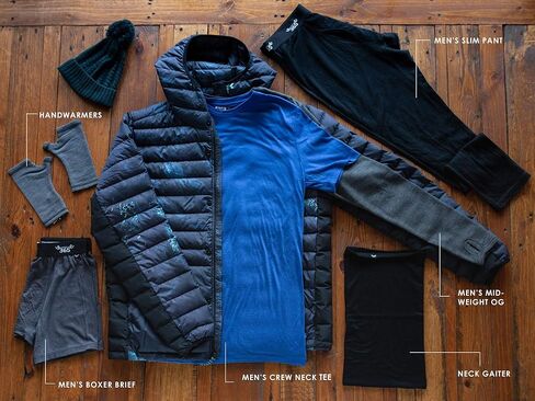 بنطال Merino 365 النحيف للرجال، 100% طبقة أساسية من ميرينو النيوزيلندية الحرارية in Kuwait