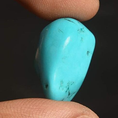 حجر فيروزي خام من Real-Gems 17.00 قيراط طبيعي معتمد، جوهرة فيروزية زرقاء خام معتمدة للسقوط والكابينة والديكور in Saudi Arabia