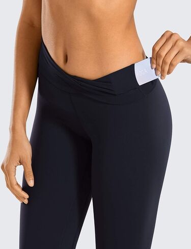 بنطال CRZ YOGA النسائي طويل بملمس عاري بطول 81.28 سم - خصر عالي طويل للغاية فوق الكعب مع جيب in Kuwait