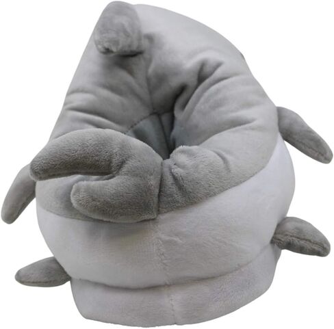 Generix geek Chomping Shark Plush Slippers, Grey/White, in Saudi Arabia