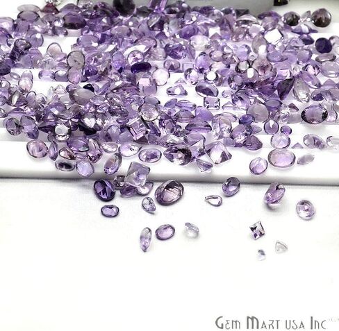 : 50+ Carats Amethyst Mixed Gems Natural Loose Gemstones | 100% Natural Loose Gemstones bulk| Grade A+ (natural inclusions) |Hand Cut and Polished | 20-30 pieces Gemstone Wholesale Lot – by GM GemMartUSA (AA-60001) in Kuwait