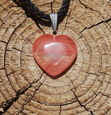 مجموعة Steampunkers USA Big Heart - 20 مم كلاسيكية - كوارتز وردي، أحمر شفاف - سلك قابل للتعديل - أسود in Kuwait