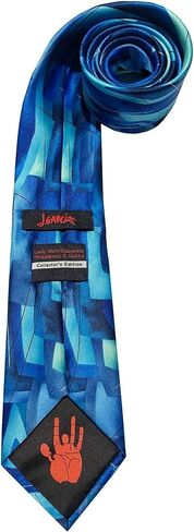 Jerry Garcia Collector's Edition Men's Lady with Elaborate Headdress and Gekko Artwork Neck Tie in Saudi Arabia