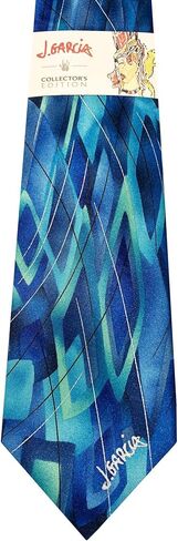 Jerry Garcia Collector's Edition Men's Lady with Elaborate Headdress and Gekko Artwork Neck Tie in Saudi Arabia