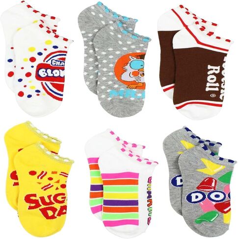 Topps Charms Candy Tootsie Roll Womens 6 pack Socks (Teen/Adult) in Saudi Arabia