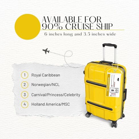 بطاقات أمتعة شفافة من Cruise Essentials لسفن الكرنفال 2023/Princess/Holland America/Celebrity/Royal Caribbean/NCL النرويجية/MSC يجب أن يكون لدى خط السفن، حقائب السفر وحاملات بطاقات الهوية البلاستيكية للسفر in Saudi Arabia