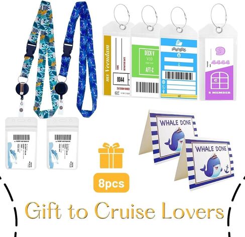 بطاقات أمتعة شفافة من Cruise Essentials لسفن الكرنفال 2023/Princess/Holland America/Celebrity/Royal Caribbean/NCL النرويجية/MSC يجب أن يكون لدى خط السفن، حقائب السفر وحاملات بطاقات الهوية البلاستيكية للسفر in Saudi Arabia