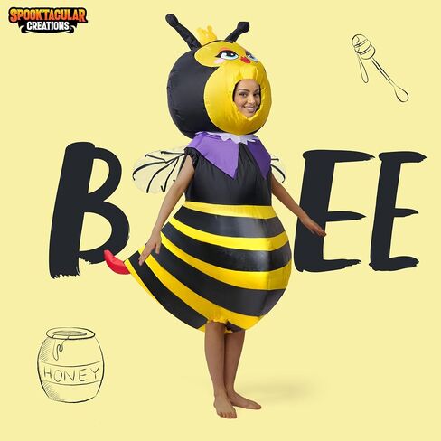 زي Spooktacular Creations للبالغين القابل للنفخ لكامل الجسم من Bumble Bee Air Blow-up زي نحلة الهالوين الفاخر in Saudi Arabia