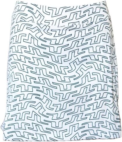 تنورة جولف للسيدات من J. Lindeberg Amelie بطبعة متوسطة - مخطط أبيض مقاس XL in Kuwait