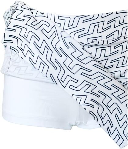 تنورة جولف للسيدات من J. Lindeberg Amelie بطبعة متوسطة - مخطط أبيض مقاس XL in Kuwait