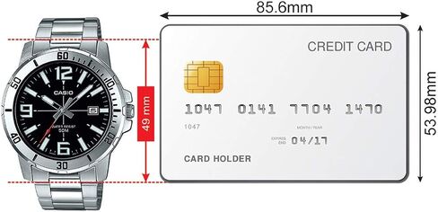 ساعة كاسيو للرجال MTP-VD01D-1BV انتيسر ستانلس ستيل بمينا اسود كاجوال رياضية in Saudi Arabia