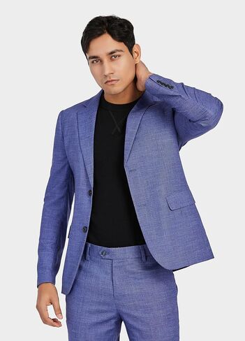 1PA1 بدلة رجالية بقصة ضيقة مكونة من قطعتين مع زرين، مجموعة بناطيل وسترة صلبة، بدلة رسمية لحفلات الزفاف والعمل للرجال... in Kuwait