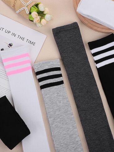 Motarto 6 Pairs Over Knee Thigh Socks Knee-High Warm Stocking Women Boot Sock Leg Warmer High Socks for Daily Wear, Cosplay in Kuwait
