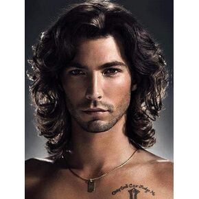 BERON Men's Short Curly Brown Wig Heat Resistant Synthetic Hair Natural Looking Brown Wig for Men and Women Cosplay Party Costume Daily Use (Dark Brown) in Saudi Arabia