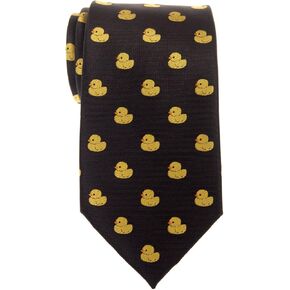 Retreez Classic Rubber Duck Woven Microfiber Men's Tie Necktie