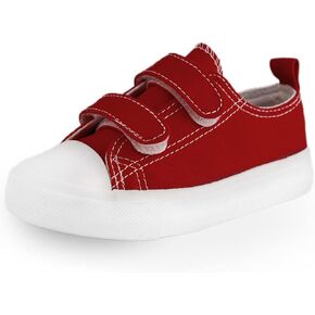 Toddler Boys and Girls Low Top Canvas Adjustable Strap Sneakers in Saudi Arabia