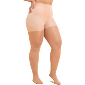 شابر مينت جوارب طويلة سوداء غير شفافة بلون واحد مع جزء علوي للتحكم من النايلون للنساء من S الى Plus in Kuwait