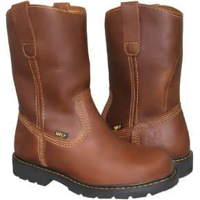 حذاء العمل وولف | جلد البقر المكسيكي الأصلي المقاوم للماء | مقاومة النفط | معزول | نعل مطاطي مانع للانزلاق | روبر بوت | ساحبات مزدوجة | البناء | معدات الوقاية الشخصية الصناعية in Kuwait