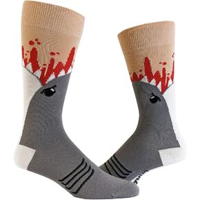 Crazy Dog T-Shirts Mens Shark Attack Socks Funny Jaws Funny Sayings Cool Gag Gift Novelty Footware
