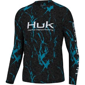 HUK Men's Pursuit Pattern, Performance Long Sleeve Shirt