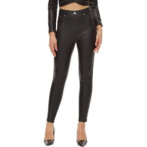 Ginasy Faux Leather Pants for Women High Waisted Stretch Tummy Control Dressy Pleather Leggings with Pockets in Kuwait
