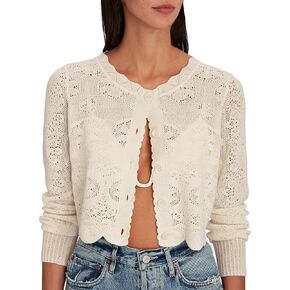 سترة Jumppmile النسائية بوليرو قصيرة خفيفة الوزن وناعمة وأزرار سفلية in Kuwait