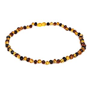 AMBERAGE Natural Baltic Amber Necklaces for Women - Hand Made from Polished/Certified Baltic Amber Baroque Beads/Quality Guaranteed (3 colors) (45cm- 17.72INCH) in Kuwait