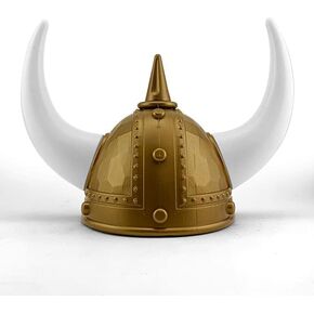 ifavor123 Adult Viking Warrior Horns Helmets for Halloween Costume Dress Up Football Fan Wearable Plastic Hat Helmets (1 set) in Kuwait