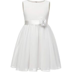 Chiffon Summer Flower Girl Dress Ruffled Junior Bridesmaid Wedding Party Dress