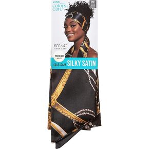 KISS Colors & Care Silky Satin Edge Scarf, Luxury- Sleek satin helps lay down edges, Designed For Moisture Retention, Frizz Prevention, Ultra Breathable & Versatile For Everyday Hair Care Maintenance in Saudi Arabia