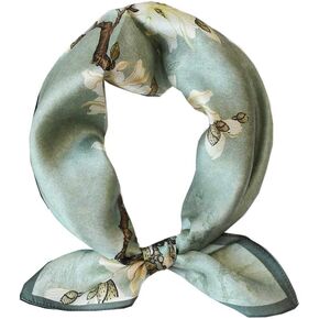 ANDANTINO 100% Mulberry Silk Scarf -21" Lightweight Square Neckerchief – Breathable Digital Printed Scarves with Gift Packed in Kuwait