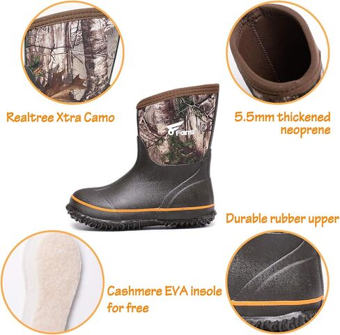 أحذية 8 مراوح للأطفال من النيوبرين، أحذية طين مموهة للصيد وصيد الأسماك من النيوبرين مقاومة للماء للأطفال الصغار الأولاد والبنات in Kuwait