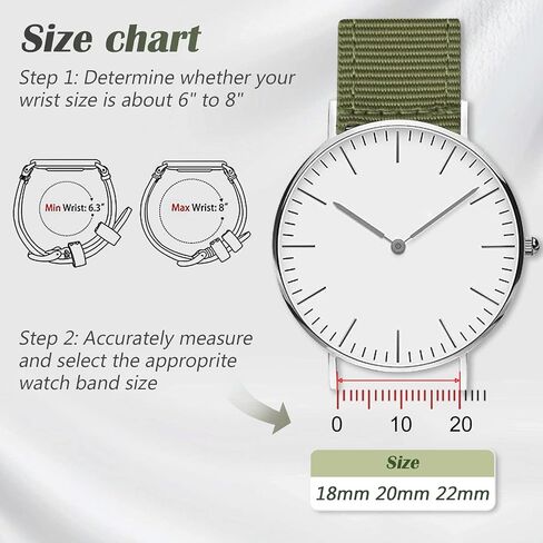 uEmoh Watch Straps, Quick Release Nylon Watch Bands for Men Women, Watch Bands of Multiple Colors & Width(18mm, 20mm, 22mm) in Kuwait