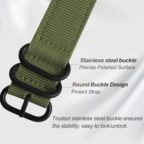 uEmoh Watch Straps, Quick Release Nylon Watch Bands for Men Women, Watch Bands of Multiple Colors & Width(18mm, 20mm, 22mm) in Kuwait