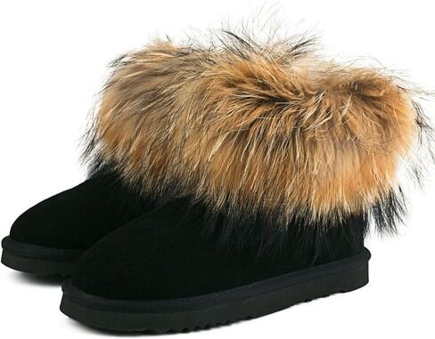 AUSLAND Women's Snow Boots Fur Boots Ankle Short 99251 in Kuwait