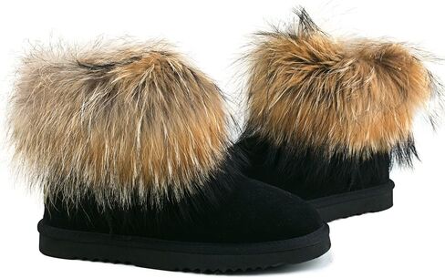 AUSLAND Women's Snow Boots Fur Boots Ankle Short 99251 in Kuwait