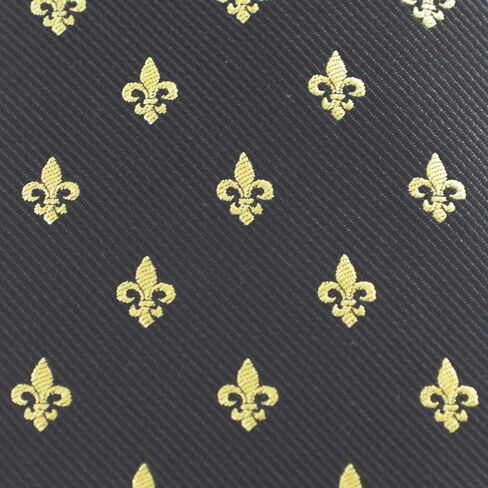 ربطة عنق سوداء بنمط MENDEPOT Gold Fleur De Lis مع ربطة عنق بنمط Box Fleur De Lis in Saudi Arabia