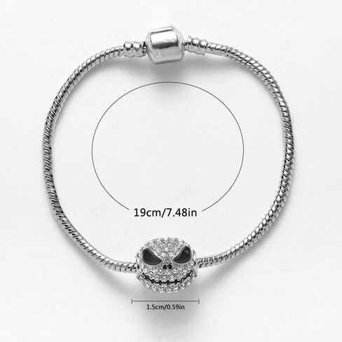 hanreshe الأقراط الجمجمة الجمجمة جاك فضية اللون دائرية صغيرة أقراط كابوس قبل عيد الميلاد الكرتون والمجوهرات القوطية للنساء والفتيات in Kuwait